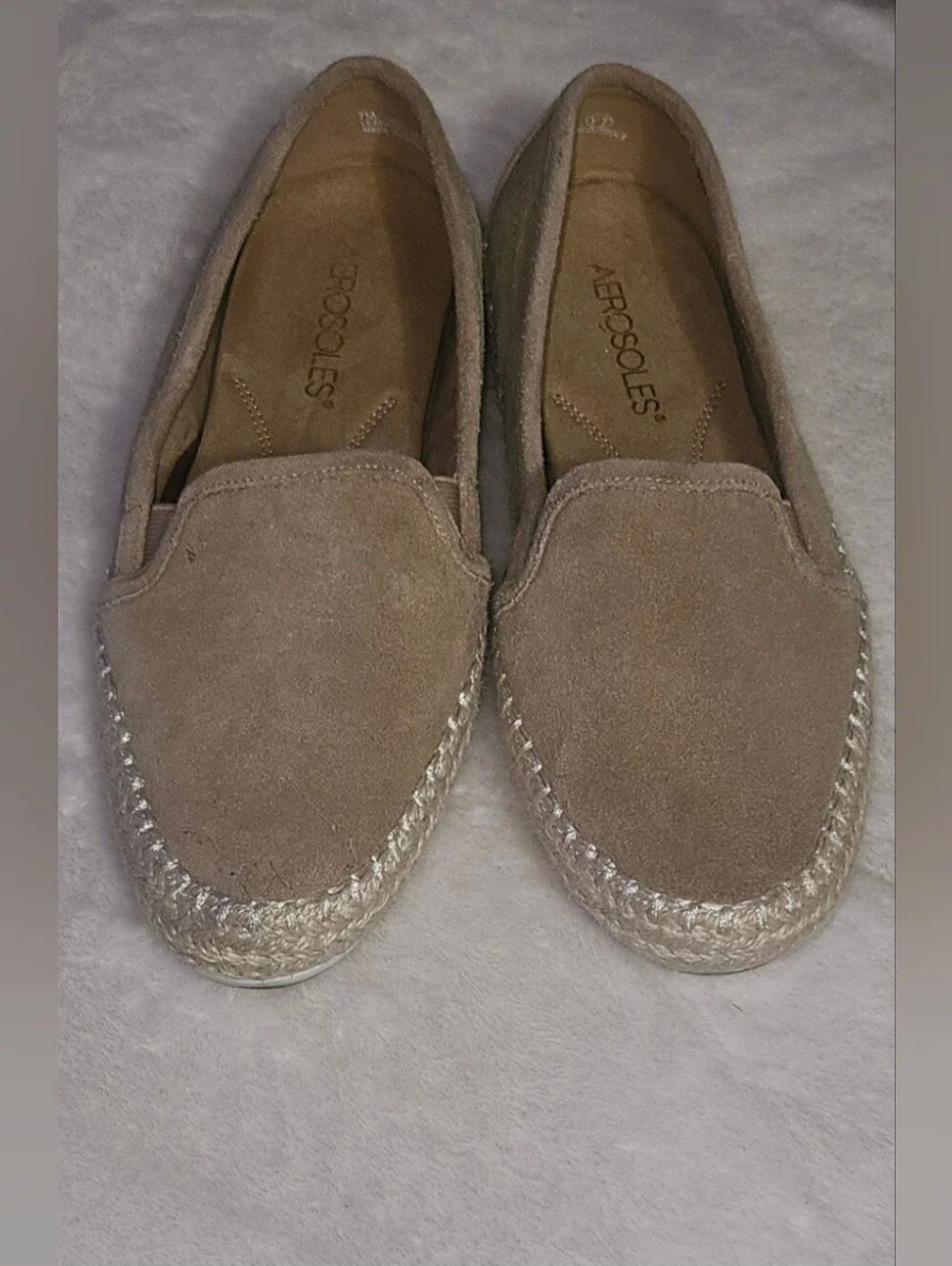 Areosoles Flats Taupe Espadrille Slip-On Loafer for Women Suze 7